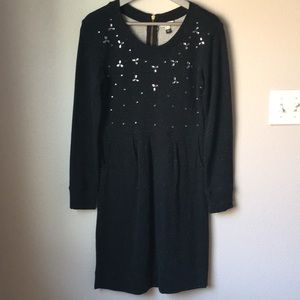 Lands End Canvas Embellished Sweatshirt Dress